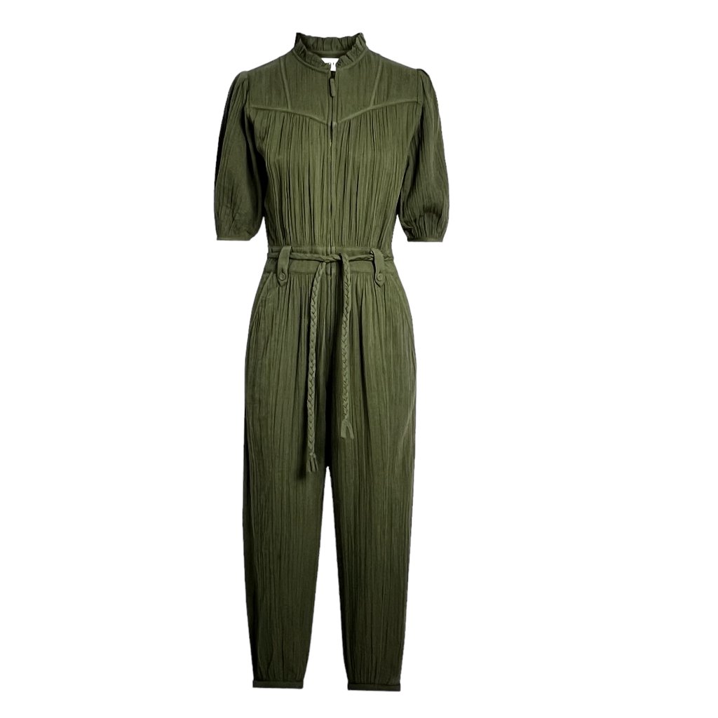 Nwt Joie Loomis Gauze Cotton Jumpsuit In Four Leaf Clover Green Size 8